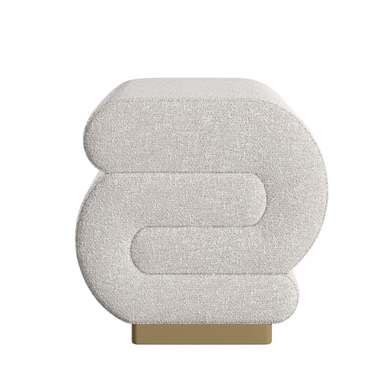 ASIR Atelier Del Sofa Sally Pouffe in Cream