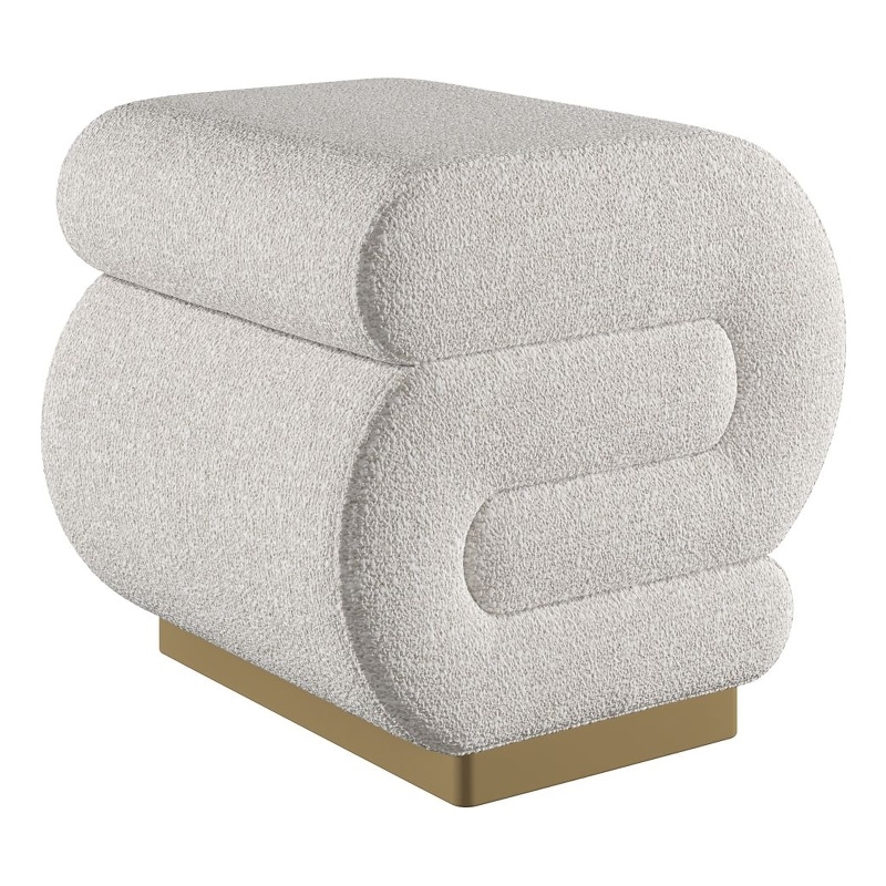 ASIR Atelier Del Sofa Sally Pouffe in Cream