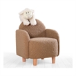 ASIR Atelier Del Sofa Moylo Kid's Wing Chair in Coffee