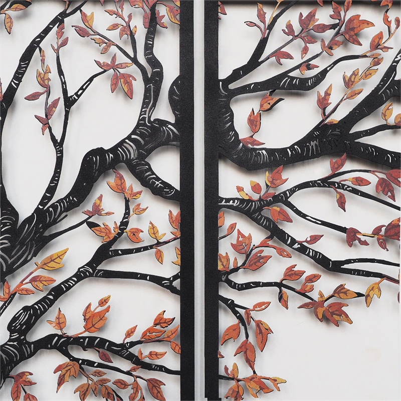 ASIR Wallity Autumn Vibes APT740 L Decorative Wall Accessory in Black (Set of 4)