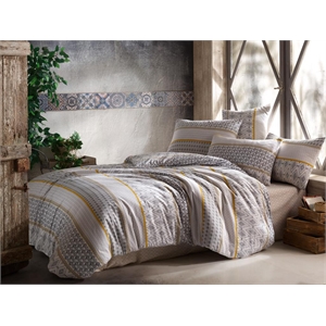 ASIR L'essential Maison Rinor Black Ranforce Single Quilt Cover Set