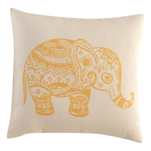ASIR Aberto Design ndian - Mustard Cushion Cover