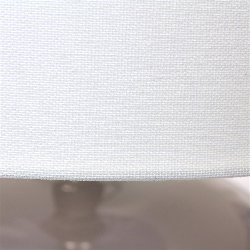 Isabela Glossy Glass Round Table Lamp in Gray