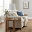 Sophia Rippled Glass Table Lamp in Teal