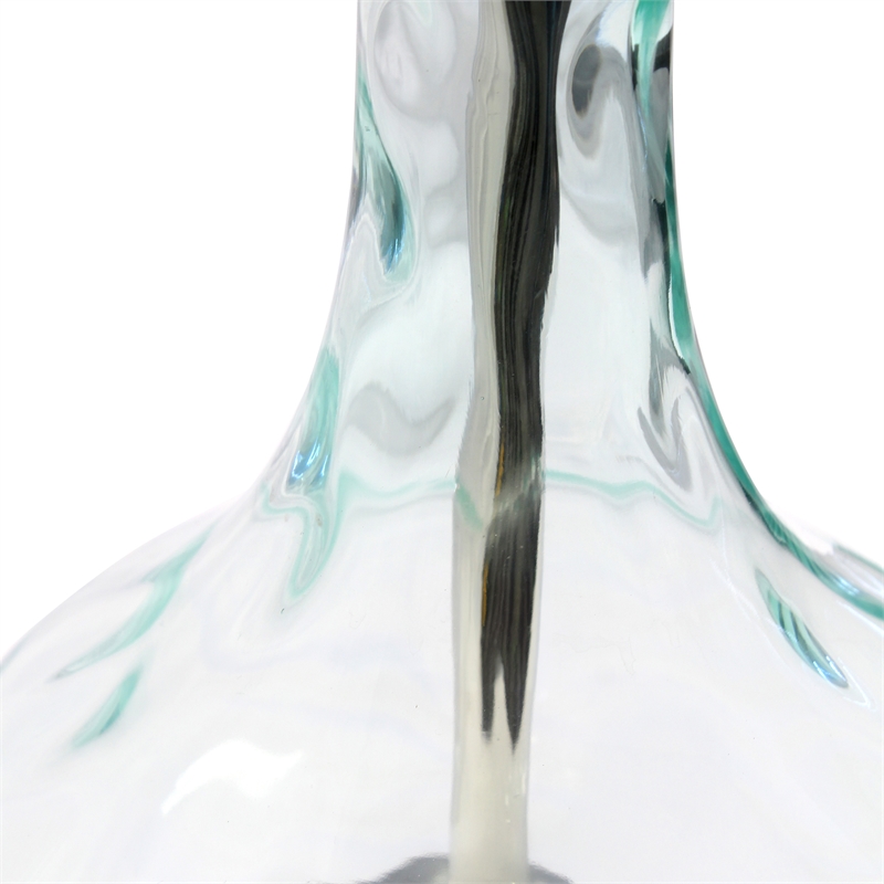 Sophia Rippled Glass Table Lamp in Teal