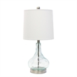 Sophia Rippled Glass Table Lamp in Teal
