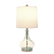 Sophia Rippled Glass Table Lamp in Teal