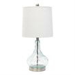 Sophia Rippled Glass Table Lamp in Teal
