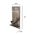 Sarlat Wine Bottle Wall Decor Shelf in Rustic Gray