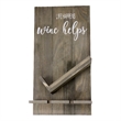 Sarlat Wine Bottle Wall Decor Shelf in Rustic Gray