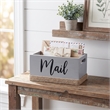 Anders Mail Box with Jute Base Finish in Gray & Black