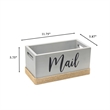 Anders Mail Box with Jute Base Finish in Gray & Black