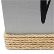 Anders Mail Box with Jute Base Finish in Gray & Black