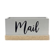 Anders Mail Box with Jute Base Finish in Gray & Black