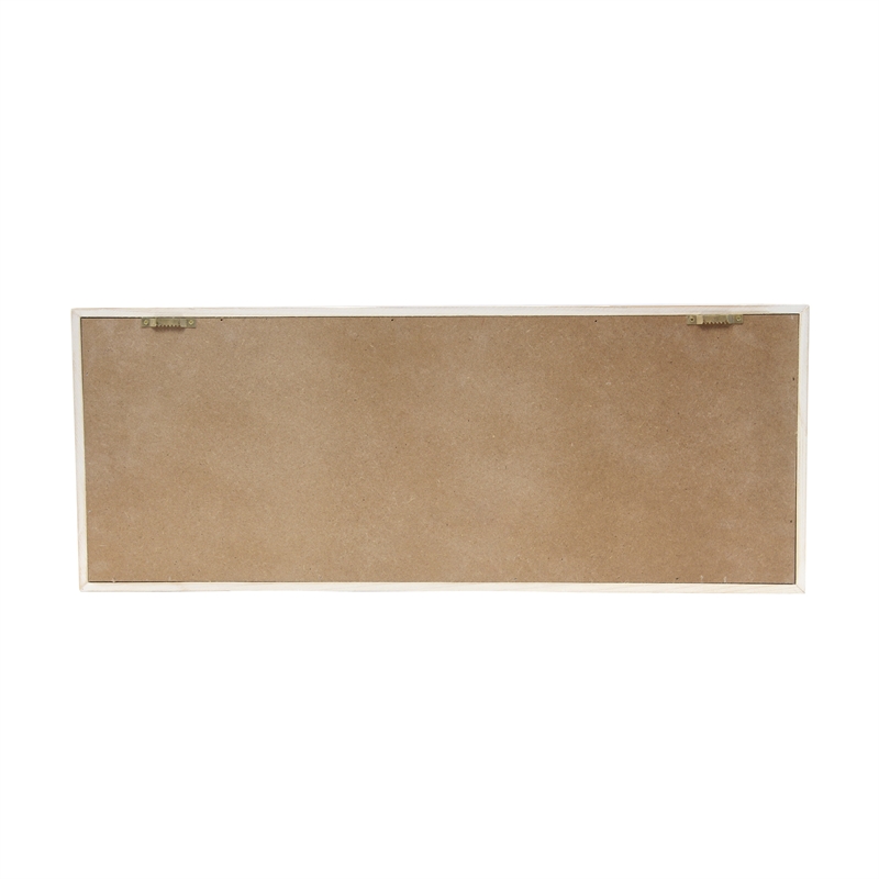 Antheia Rustic Wooden Seasonal Home Frame Wall Decor in White & Gray
