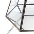 Luchia Glass & Brass Geometric Table Lamp in Clear
