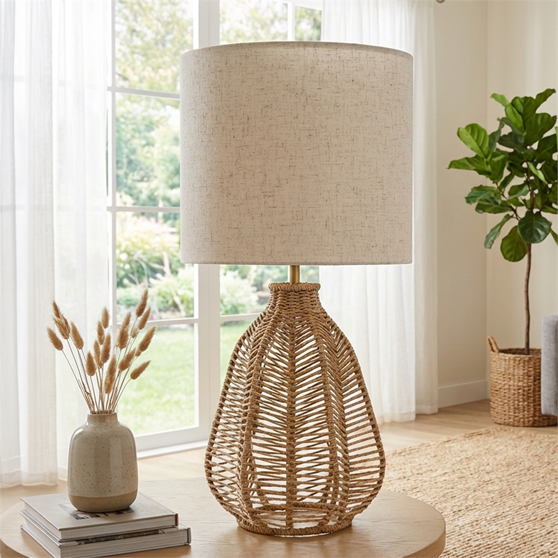 Lanai Paper Rope Table Lamp in Natural