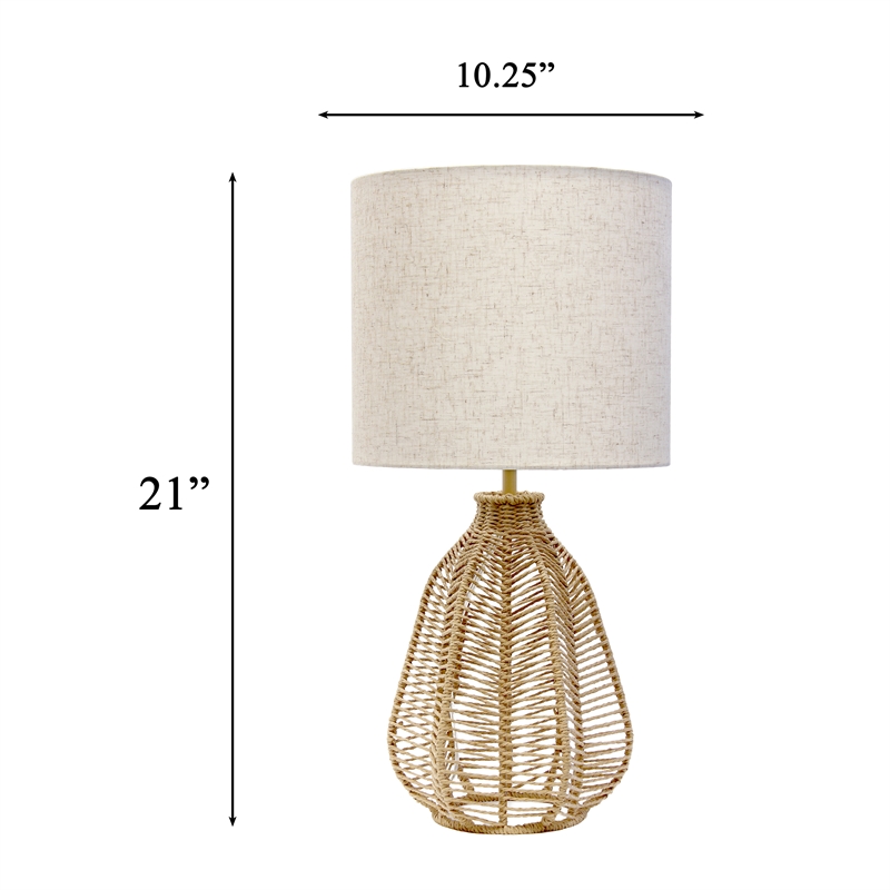 Lanai Paper Rope Table Lamp in Natural