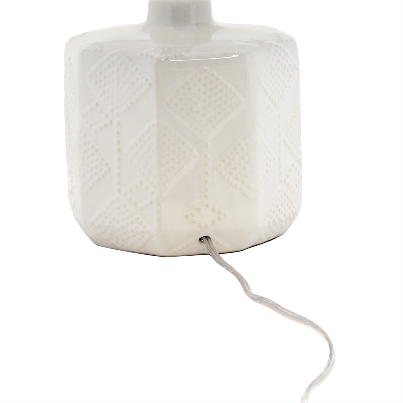 Valla Ceramic Table Lamp in Off White