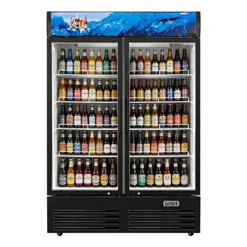 35.3cu.ft. Merchandising Swing Glass Door Ref with Canopy - Double Doors