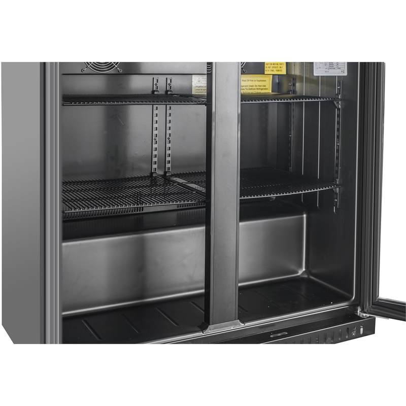 7.49 cu.ft. Two Door Backbar Cooler Black