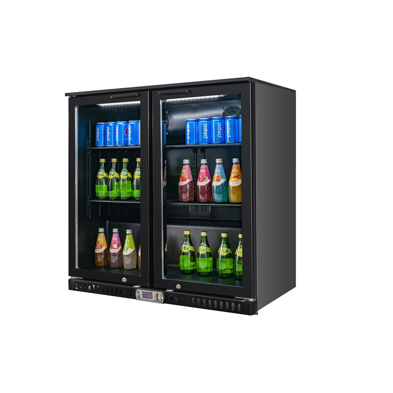 7.49 cu.ft. Two Door Backbar Cooler Black