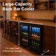 7.49 cu.ft. Two Door Backbar Cooler Black