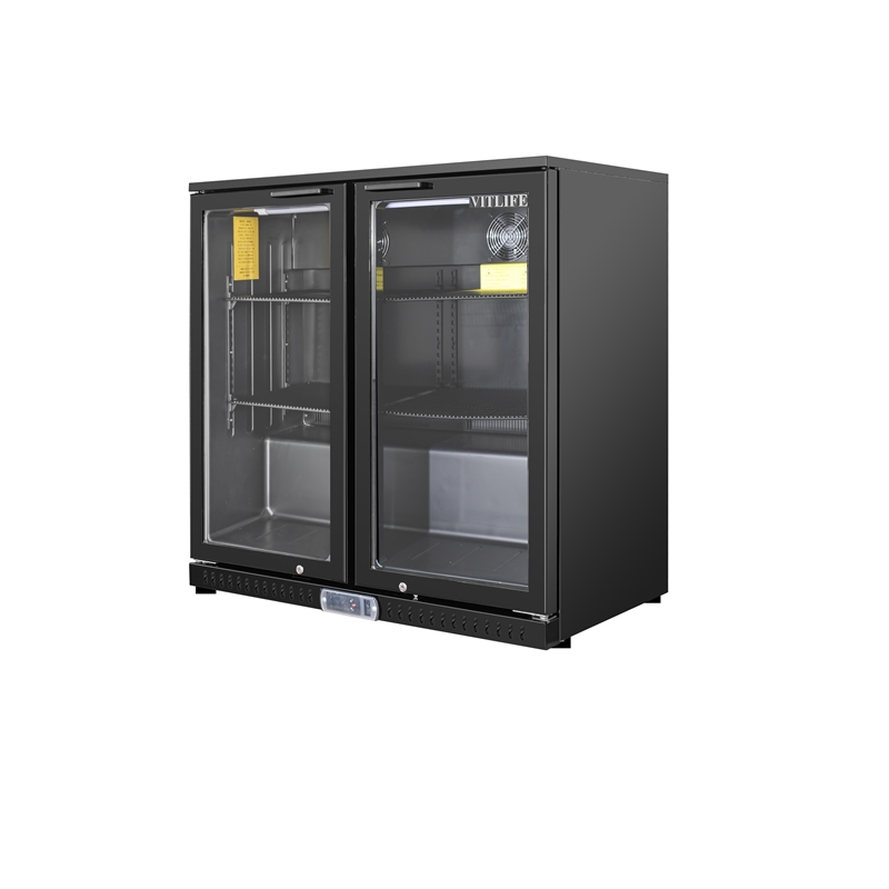 7.49 cu.ft. Two Door Backbar Cooler Black