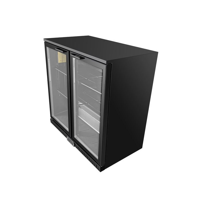 7.49 cu.ft. Two Door Backbar Cooler Black