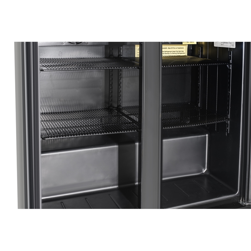 7.49 cu.ft. Two Door Backbar Cooler Black