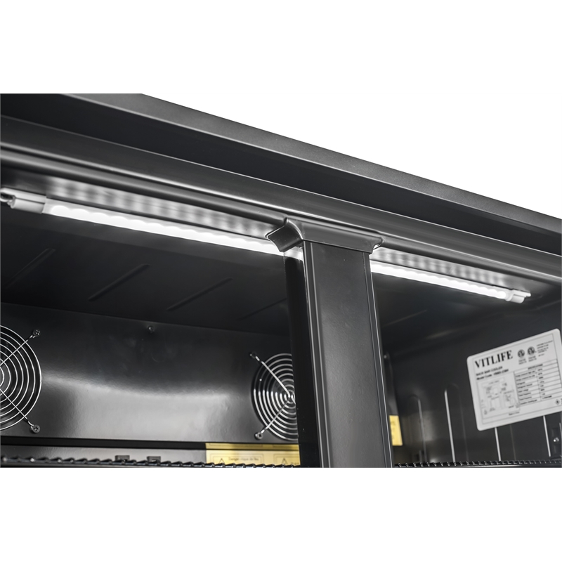 7.49 cu.ft. Two Door Backbar Cooler Black