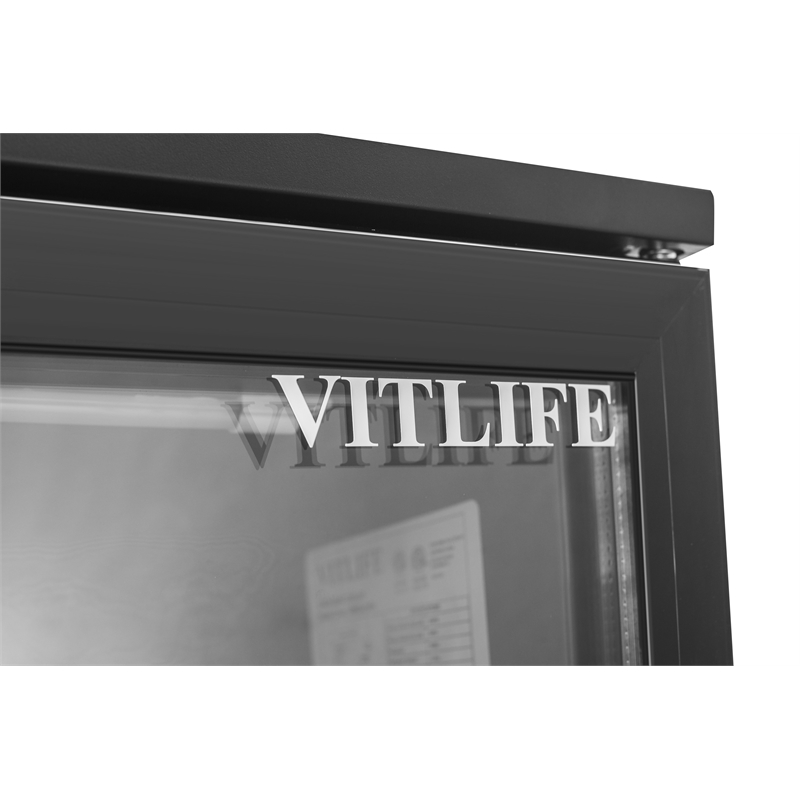 7.49 cu.ft. Two Door Backbar Cooler Black