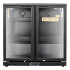 7.49 cu.ft. Two Door Backbar Cooler Black