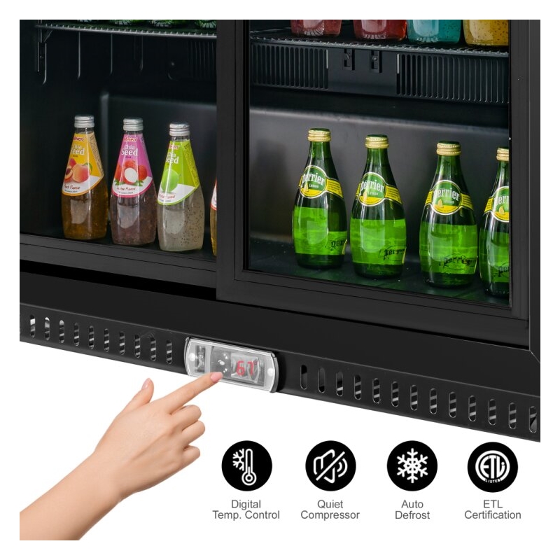 7.49 cu.ft. Two Door Backbar Cooler Stainless