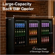 11.58 cu.ft. Three Door Backbar Cooler Black