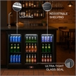 11.58 cu.ft. Three Door Backbar Cooler Black