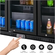 11.58 cu.ft. Three Door Backbar Cooler Black