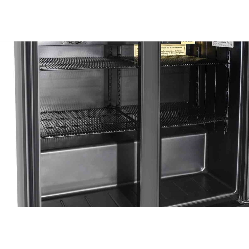 11.58 cu.ft. Three Door Backbar Cooler Black