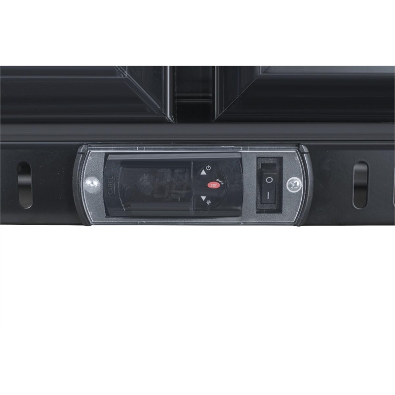 11.58 cu.ft. Three Door Backbar Cooler Black