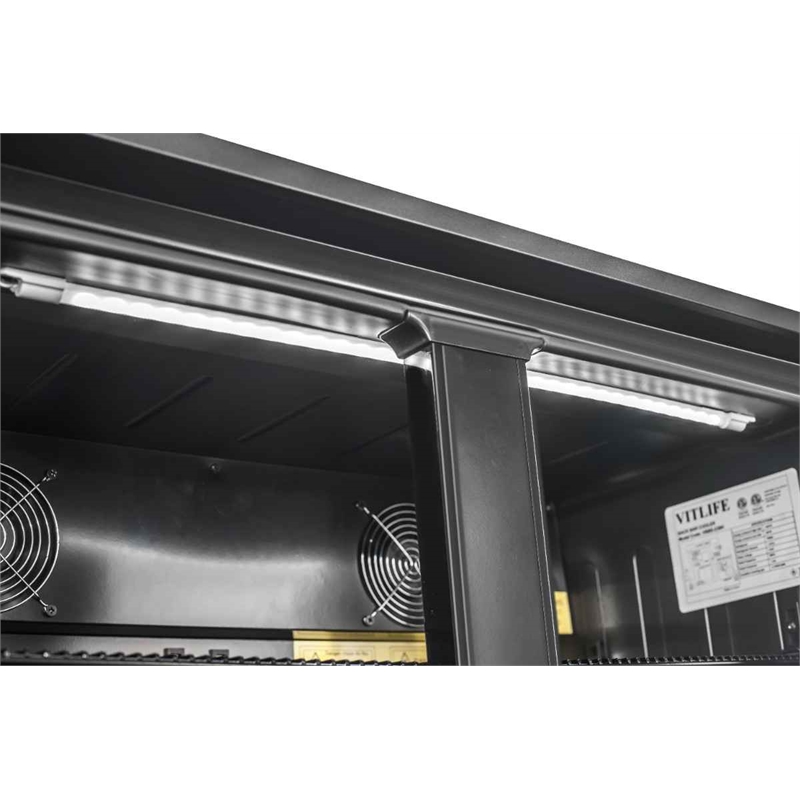 11.58 cu.ft. Three Door Backbar Cooler Black
