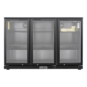 11.58 cu.ft. Three Door Backbar Cooler Black