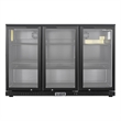 11.58 cu.ft. Three Door Backbar Cooler Black