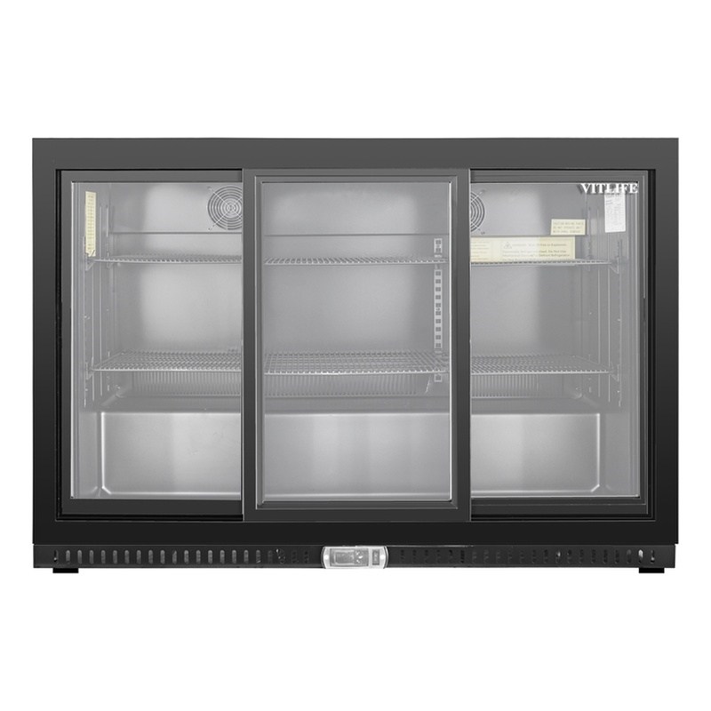 11.58 cu.ft. Three Door Backbar Cooler Stainless