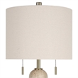 Cream Travertine Elegance Metal Table Lamp Soft Gold - Set of 2