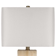 White Luminous Alabaster Metal Table Lamp with Night Light Soft Gold - Set of 2