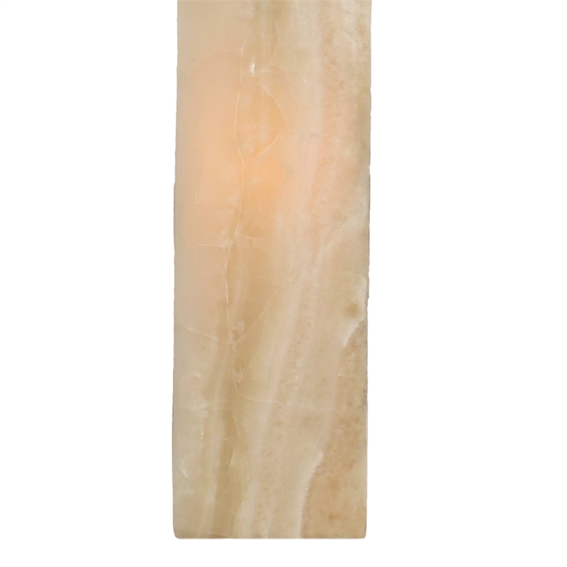 White Luminous Alabaster Metal Table Lamp with Night Light Soft Gold - Set of 2