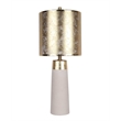 Ivory Luxe Radiance Ceramic Metal Table Lamp Off White & Gold - Set of 2