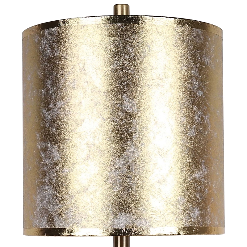 Ivory Luxe Radiance Ceramic Metal Table Lamp Off White & Gold - Set of 2