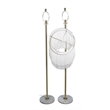 Tassel Elegance Metal Floor Lamp Soft Gold & White Marble - Accent Lighting