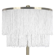 Tassel Elegance Metal Floor Lamp Soft Gold & White Marble - Accent Lighting